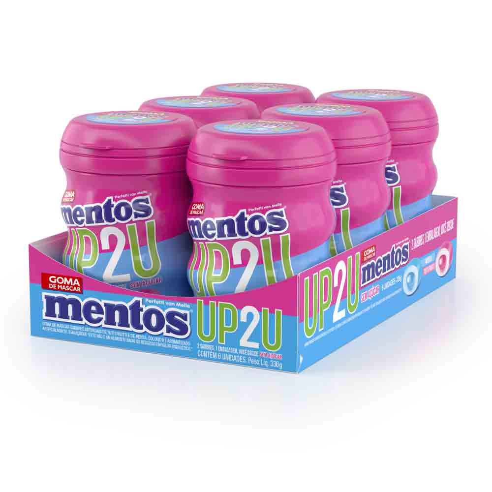 Chiclete Mentos UP2U 2 Sabores 336g