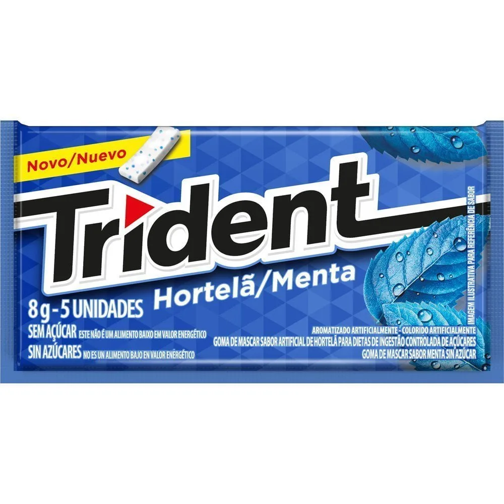 Chiclete Trident Hortelã Mondelez 21x8g | J.A. Doces