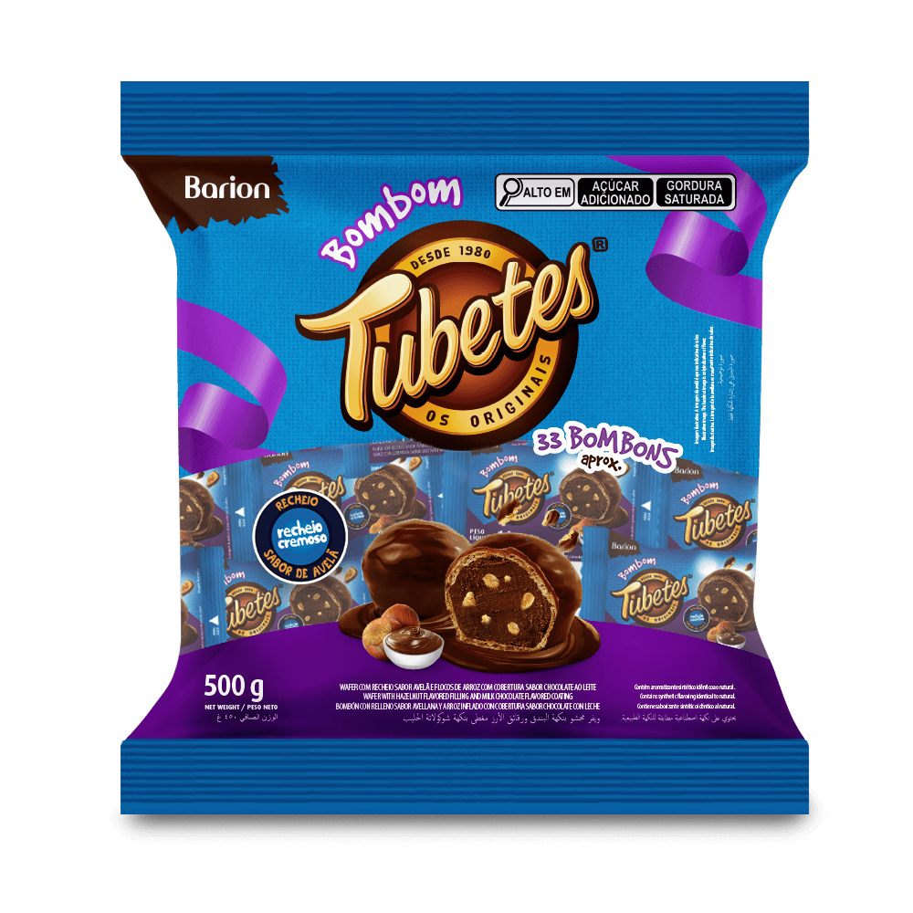Chocolate Bombom Tubetes Bag Barion 500g