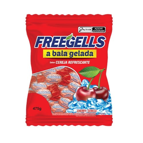 Bala Freegells Cereja Refrescante Riclan 475g