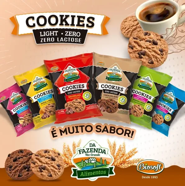 Cookies Coco com Chocolate Biosoft 100g | J.A. Doces