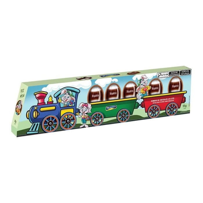 Ovinhos de Chocolate ao Leite Recheados Trenzinho Montevérgine 55g