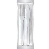 Kit de Talheres Descartáveis para Refeição Branco 10 unidades