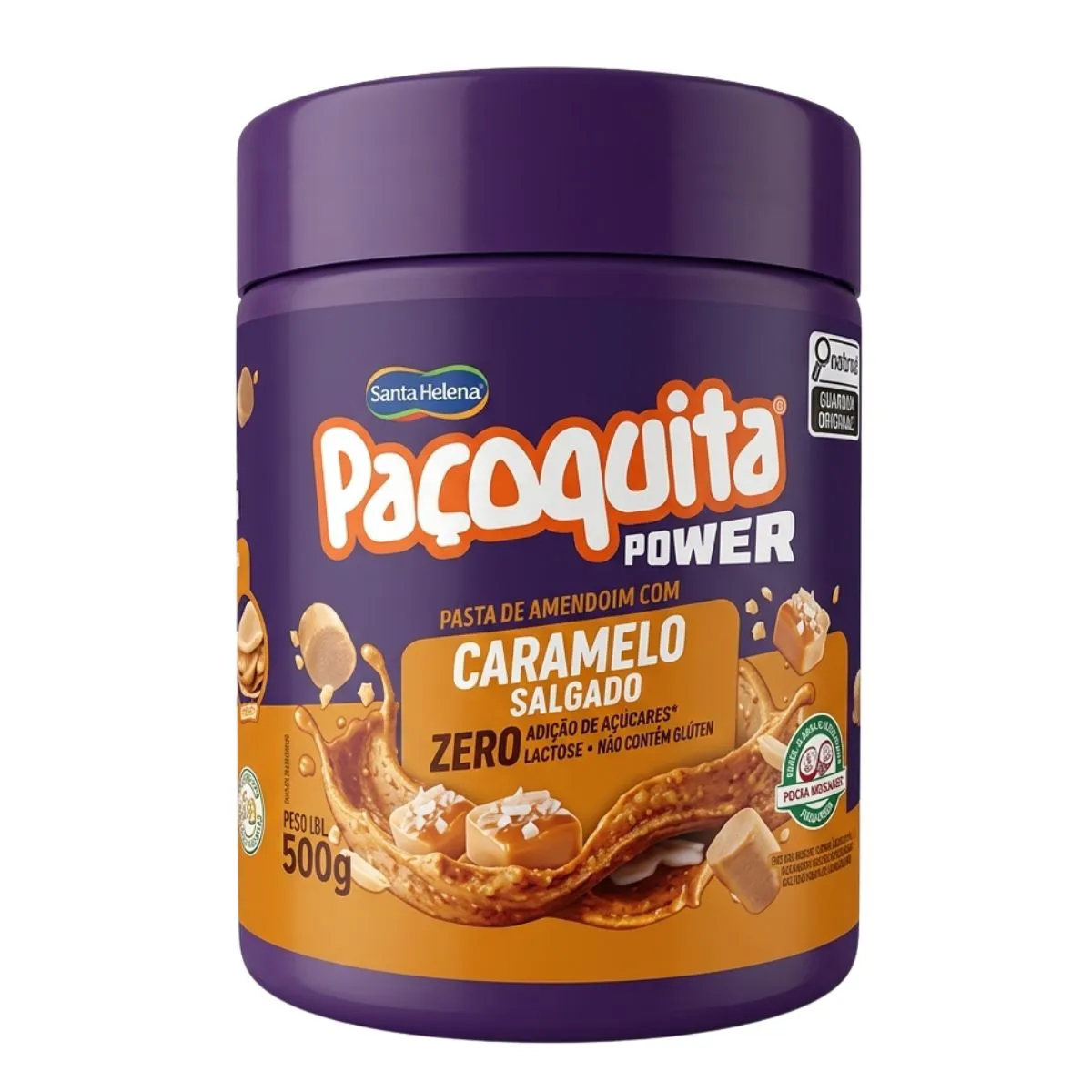 Paçoquita Power Caramelo Salgado Santa Helena 500g