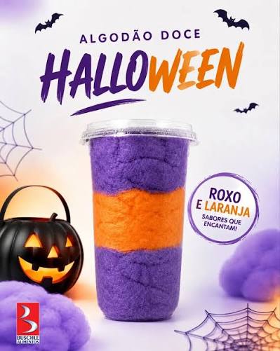 Algodão Doce no Copo Halloween Buschle 6x20g - Imagem 3